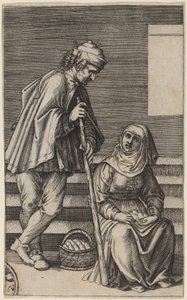Köylü ve Yumurta Kadın by Agostino dei Musi after Raphael