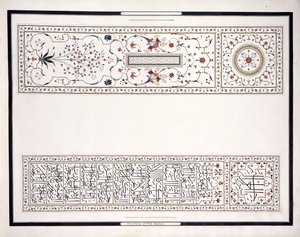 Mozaik Örnekleri, İmparator Mezarı, c. 1815 (kalem, tükenmez kalem, mürekkep, w/c)