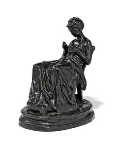 La Brodeuse, 19. yüzyılın sonu - 20. yüzyılın başı (bronz) by Aime Jules Dalou