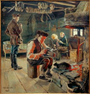 Bauernstube by Akseli Valdemar Gallen-Kallela