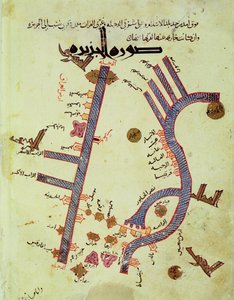 Dicle ve Fırat (parşömen) by Al Istakhri