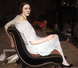 Marguerite, c.1927 (tuval üzerine yağlı boya) by Alan Beeton