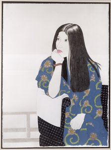 Blue Kimono, 1995 (kağıt üzerine mürekkep, wc, guaj ve kömür)