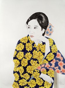 Sarı Kimono, 1996 (kağıt üzerine mürekkep, wc, guaj ve kömür)