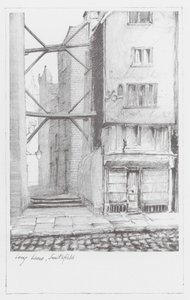London Lanes: Long Lane, Smithfield (lito) by Alan Stapleton