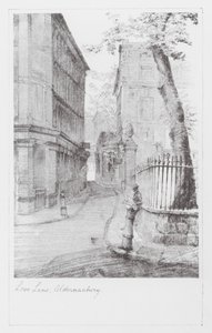 London Lanes: Love Lane, Aldermanbury (lito) by Alan Stapleton