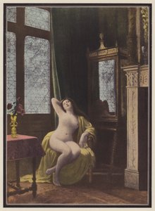 Uyuyan kadın (renkli taş) by Albert (after) Aublet