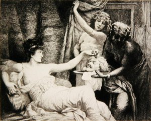 Herodias c.1878 (gravür) by Albert Alexander Paul Rouffio