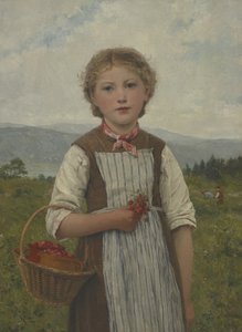 çilekli mariette by Albert Anker