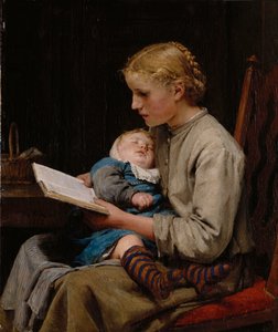 Rose ve Bertha Gugger, 1883 by Albert Anker