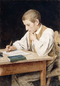 Yazan Çocuk, 1902 by Albert Anker