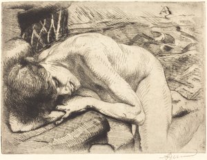Yerde Uyuyan Model by Albert Besnard