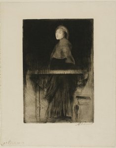pelerinli kadın by Albert Besnard