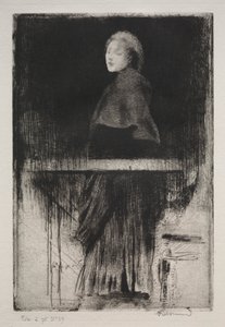 pelerinli kadın by Albert Besnard