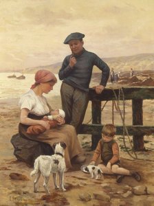 Bir Balıkçı ve Ailesi by Albert Besnou