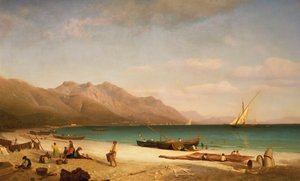 Salerno Körfezi, 1858 by Albert Bierstadt