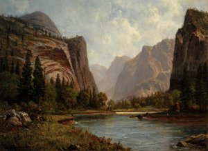 Yosemite Kapıları, ca. 1882. by Albert Bierstadt