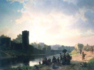Nehir Halici (petrol) by Albert Bierstadt