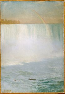 Şelale ve Gökkuşağı, Niagara by Albert Bierstadt