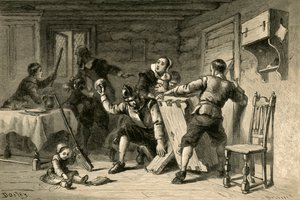 Püritenler, Evlerini Kızılderililere Barikat Kurarken, 1877.