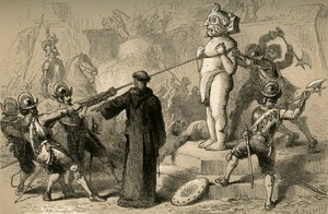 İspanyollar Meksika Putlarını Yok Eder, 1877.