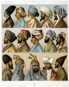 Asyalı erkek saç modelleri - 19. yüzyılın sonlarında Racinet