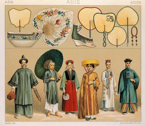 Çinli Kadınların ve Tatar Bölgesinin Giysileri, Auguste Racinet