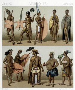 Geleneksel Cafrerie kostümü (Afrika