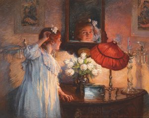 Ayna - Albert Chevallier Tayler (1862-1925). Tuval üzerine yağlıboya