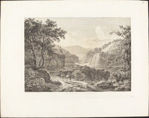 Cascatella di Tivoli, ikinci görünüm by Albert Christoph Dies