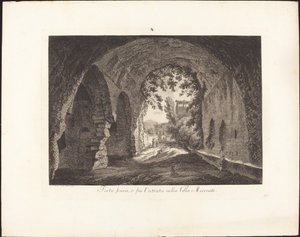 Maecenas villasına karanlık kapı veya giriş by Albert Christoph Dies