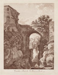 Tivoli'de St. Rocco Şelalesi ve Köprüsü