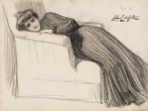 Dinlenen kadın by Albert Edelfelt