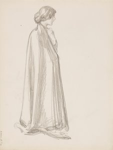 Pelerinli kadın by Albert Edelfelt