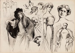 Kadın figürleri by Albert Edelfelt