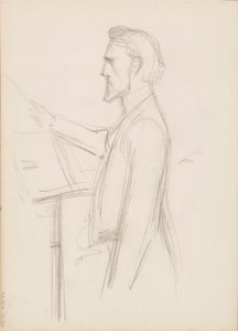 Robert Kajanus, portre için eskiz by Albert Edelfelt