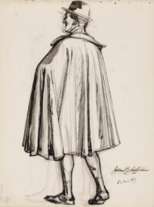 Pelerinli adam by Albert Edelfelt