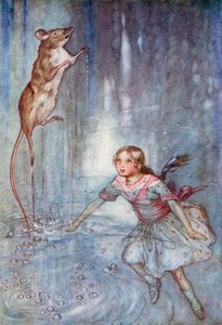 Alice Harikalar Diyarında için İllüstrasyon (renkli lito)