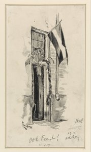 Ayrıca Parti (nesne üzerindeki başlık) by Albert Funke Küpper (signed by artist)