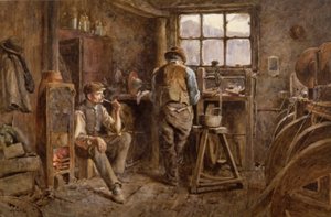 Bir Jet Atölyesi, Whitby (kağıt üzerine suluboya) by Albert George Stevens