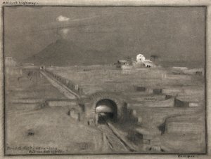 Sessiz Bir Otoyol, Pompei, c.1904 (suluboya) by Albert Goodwin