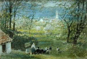 Bavino- Maggiore Gölü by Albert Goodwin