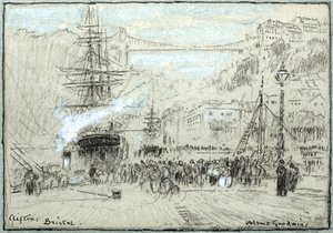 Clifton, Bristol (mürekkep, tebeşir ve suluboya) by Albert Goodwin