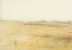 Mısır Tarlaları, Hooe. Bexhill on Sea (mürekkepli suluboya) by Albert Goodwin