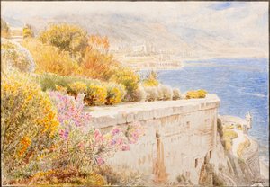Monako (suluboya) by Albert Goodwin