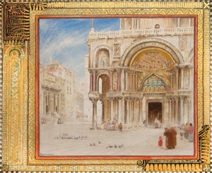 Tapınağın Kapısında Petrus ve Yuhanna, San Marco, Venezia, c.1872 (suluboya) by Albert Goodwin