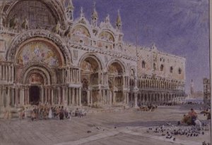 San Marco Bazilikası, Venedik by Albert Goodwin