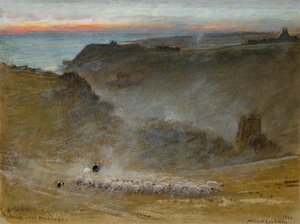 Hastings Üzerindeki Tepeler, 1906 by Albert Goodwin