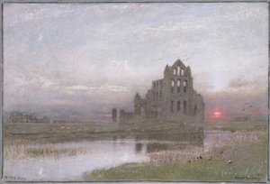 Whitby Manastırı by Albert Goodwin