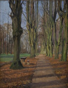 Søndermarken'de bir cadde. Frederiksberg by Albert Gottschalk